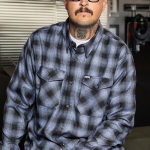 DIXXON Black and Blue Checkered Flannel